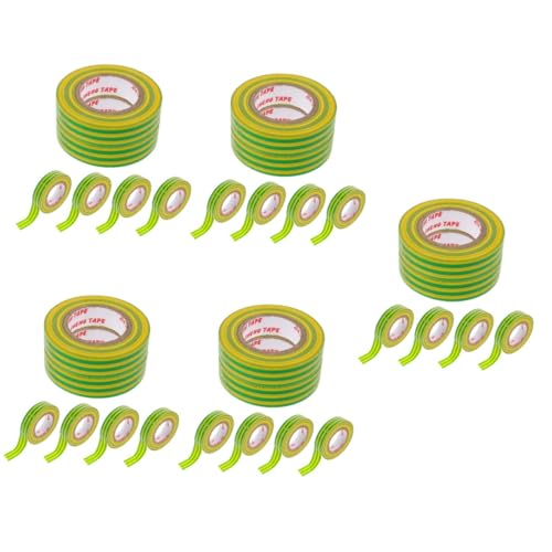 iplusmile 5 Sätze Isolierband Kabelbaumband Sublimationsbänder Elektrisches Wärmeband Elektrisches Band Elektronikband Lötband Wärmeübertragungsband Klebeband Pvc Yellow 6 Rollen * 5 von iplusmile