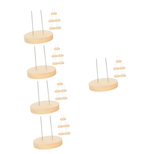 iplusmile 5 Sätze Lustiger Spaß Mit Holzsockel Nadelfilz-puppenständer Puppenaufbewahrungshalter Aufbewahrungsständer Für Häkelpuppen Häkelpuppen-ausstellungsständer Puppenregal 6 Stück * 5 von iplusmile