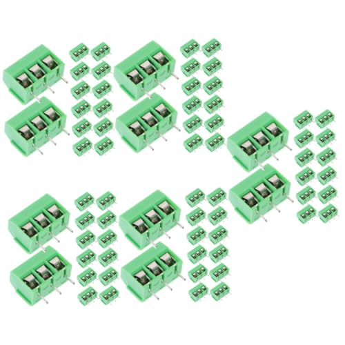 iplusmile 5 Sätze Terminals Kabelverbindersatz Terminal-anschlüsse Auto Drücken Anschlussklemmen Terminal Block Schnellverbinder Schraub-schnellanschlussklemme Kupfer Dark Green 50 Stück * 5 von iplusmile