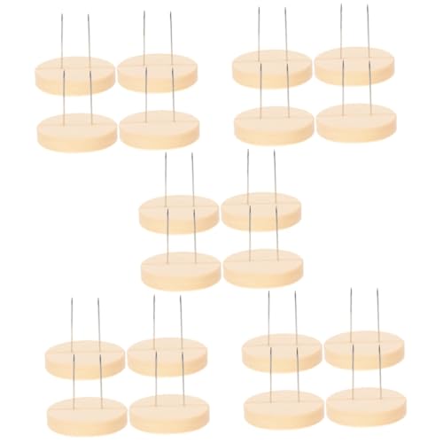 iplusmile 5 Sätze -displayständer Häkelpuppen-display-basis Spielzeugpuppen Unterstützen Nadelfilz-puppenständer Tragbares Schaugestell Für Puppen Metall Beige 4 Stück * 5 von iplusmile