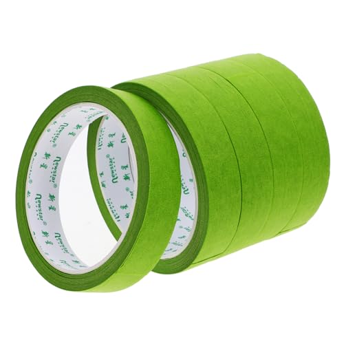 iplusmile 5 Stück Abdeckband verpackungsband Kantenabschlussband Klebeband schützend Spender Etikettenband Trimmband Bandbeschriftung Malerband auto sprühband Kunstband Papier Green von iplusmile