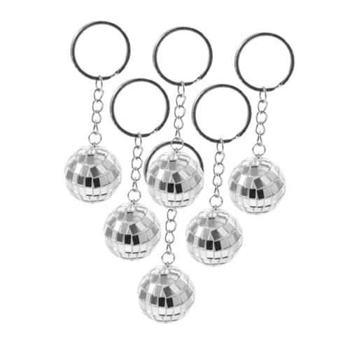 iplusmile 6 Stück Schlüsselanhänger mit Spiegelkugel Disco-Kugel-Ornamente Mini-Disco-Kugel Silberner Discokugel-Schlüsselanhänger kleine Discokugel Plastik Silver iplusmile 6 Stück Schlüsselanhänger mit Spiegelkugel Disco-Kugel-Ornamente Mini-Disco-Kugel Silberner Discokugel-Schlüsselanhänger kleine Discokugel Plastik Silver von iplusmile