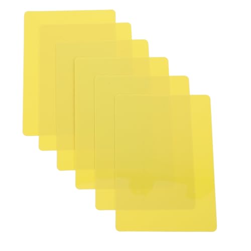 iplusmile 6st Preisschild Durchsichtige Aufkleber Klassenbibliothek Transparente Aufkleber Bücherregal-etiketten Etikettenhalter, Selbstklebendes Regalschild Befestigungsquadrate Pvc Yellow von iplusmile