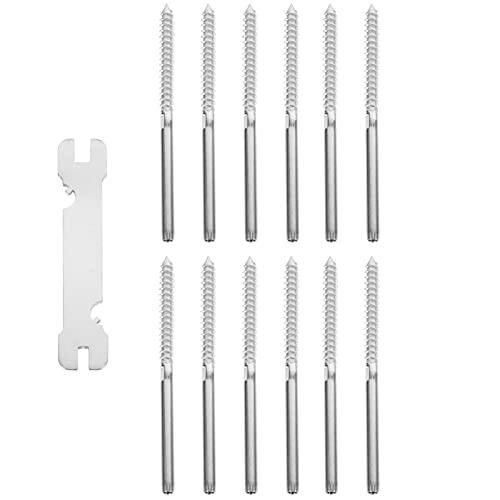 iplusmile 7 Sätze Schraubklemme Zug Sechskantschrauben Gitter Ratsche Stahlkabel Scharnier Krankentrage Spanner Schrauben Für Kabelreling Schrauben Für Terrassengeländer Metall 12 Stück * 7 von iplusmile