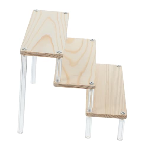 iplusmile Ausstellungsstand Holzregal Anzeigen Präsentationsständer Aus Holz Dessert-display Parfüm Organizer Für Kommode Riser-displayständer Organisator Für Parfümhalter Beige Acryl von iplusmile