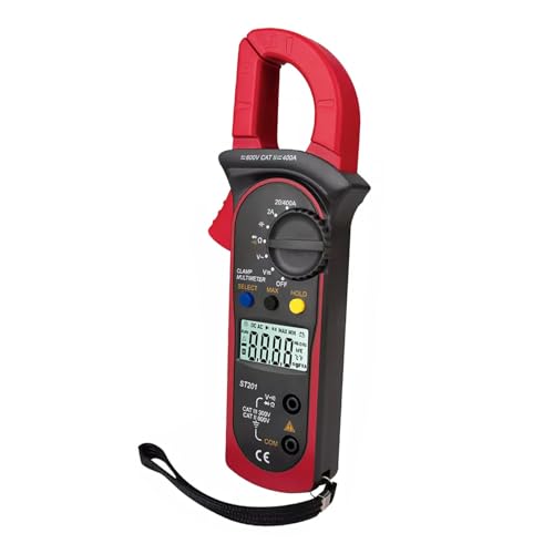 iplusmile Digitales Zangenmultimeter strommessung Amperemeter-Klemme AC und DC Gleichstromzangenmessgerät Ampere-Zangenmultimeter Voltmeter DC-Amperemeter-Klemme Zangenmessgeräte Plastik rot von iplusmile