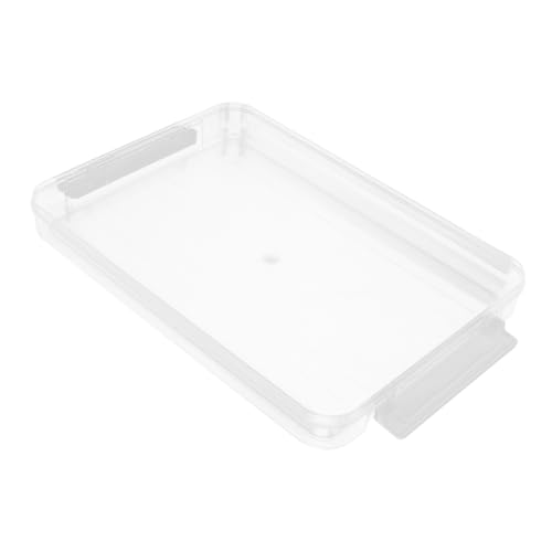 iplusmile Kasten Aktenbox aktenordner Archivbox aufbewahrungssystem ordnerbox bürobedarf durchsichtige Vorratsbehälter mit Deckel stapelbares Papierfach Papierfächer Acryl Transparent von iplusmile