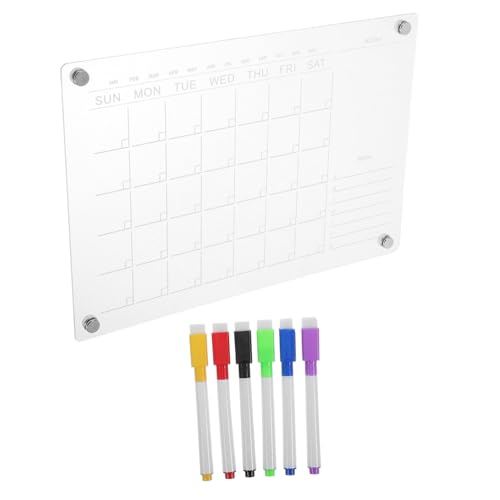 iplusmile Magnetische Notiztafel Notizblock magnetisches whiteboard Kühlschrankkalender kühlschrank kalender Magnettafel Speiseplaner aus Acryl Magnetischer Monatsplaner Transparent von iplusmile