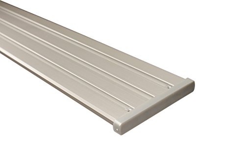 Gardinenschiene 3 und 4 läufig aus Aluminium in alu silber, 300 cm (2 x 150 cm) von iso-design