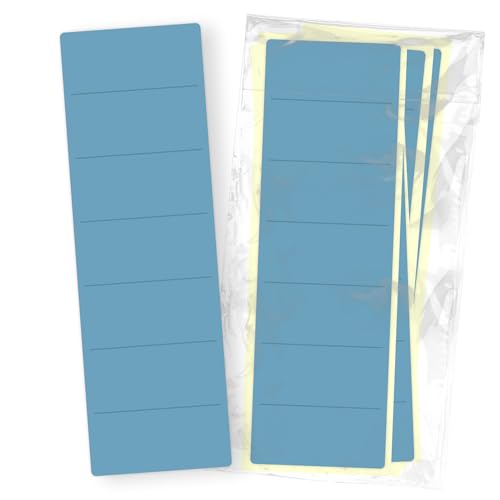 itenga 10x Ordneretiketten BREIT Ordnerrückenschild für BREITE Ordner vollflächig farbig I Ordnerschild selbstklebend aus Haftpapier 6x19cm (nordic blue) von itenga