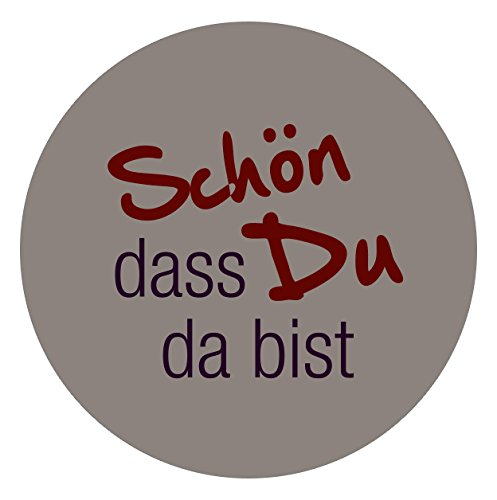 itenga 24x Sticker Schön DASS Du da bist (Motiv 6) 4cm Geschenk Aufkleber runde Spruch von itenga