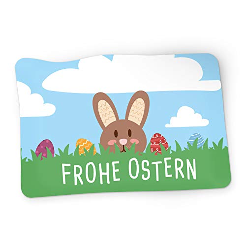 itenga 50 x Geschenkaufkleber Frohe Ostern Aufkleber rechteckig für kurze Texte Namensschild Geschenkeaufkleber Etikett Sticker von itenga