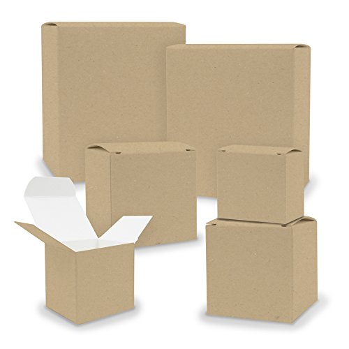 itenga Schachteln V2 24x Quader Würfel gemischt BRAUN Boxen zum Basteln von itenga