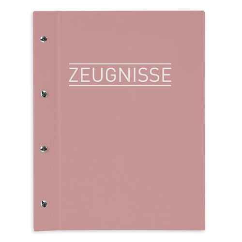 itenga Zeugnismappe mit Buchschrauben pastell rosa erweiterbar für Kinder Jugendliche Erwachsene Mädchen von itenga