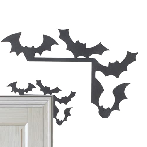 itrimaka Halloween-Türrahmen-Topper, Tür-Topper Halloween dekorativ - Gruselige Türrahmen-Skulptur aus Holz,Halloween-Schild, Türdekoration, Silhouette, Dekoration für gruselige Familienfeier von itrimaka