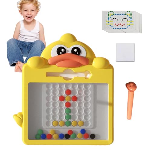 itrimaka Magnet-Zeichenbrett, magnetisches Doodle-Board | Magnetische Punkt-Kunsttafel mit Cartoon-Ente,Vorschulspielzeug, magnetisches Punkt-Zeichenbrett, Reisespielzeug für und Mädchen von itrimaka