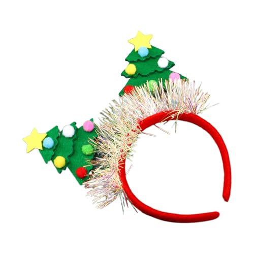 itrimaka Weihnachtshaarreifen,Weihnachtskopfschmuck - Pailletten-Weihnachtsbaum-Stirnband für Party,Kreatives Weihnachtsstirnband für Frauen, Erwachsene, Kinder von itrimaka