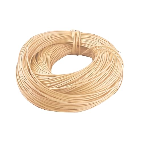 Peddigrohr, 2,5 mm Runder Kunststoff-Rattan 500g, Rattan Peddigrohr, Massives rundes Rattan für Reparatur, Stuhl, Tisch, Aufbewahrungskorb, Weben, Kunsthandwerk (Beige) von jackfru