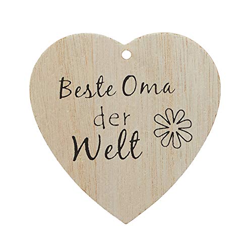 kleiner Anhänger Holzherz Beste Oma der Welt/Geschenkanhänger von jakopabra