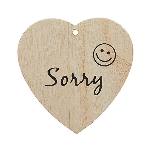 kleiner Anhänger Holzherz "Sorry" / Geschenkanhänger von jakopabra