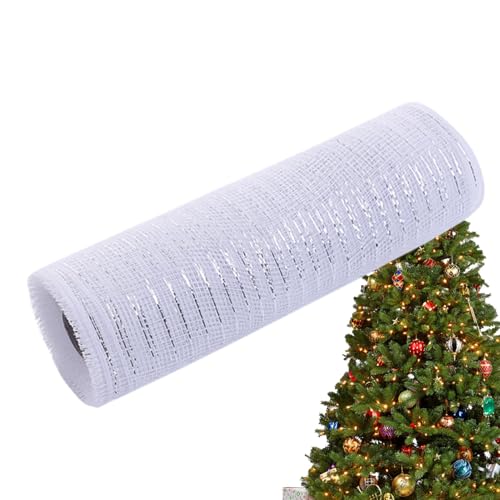 jamgeery Dekoratives Netzband – Netzband für Kränze, 25,4 cm x 9 m, exquisites Weihnachtsbaumband für Kranz, Hochzeitsgirlande von jamgeery