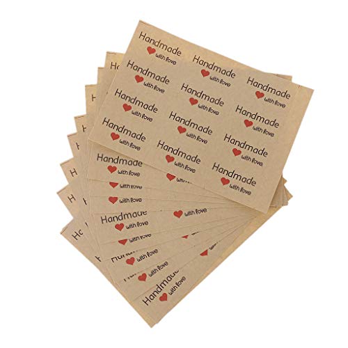 jdstty 120x Vintage Handmade with Love Package Label Kraft Adhesive Sticker BakingMöbel & Wohnen Feste & Besondere Anlässe Party & Eventdekoration! von jdstty