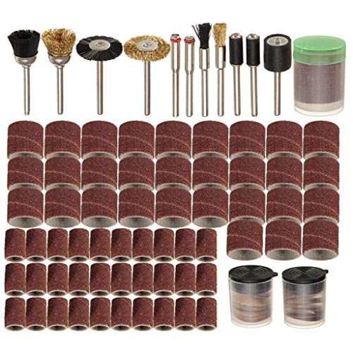 150 Stück Rotationswerkzeug passend für 0,3 cm Schaft, Schleifpolitur, Zubehör-Bit-Set, Stufenbohrer für Metallbohrungen von jebyltd