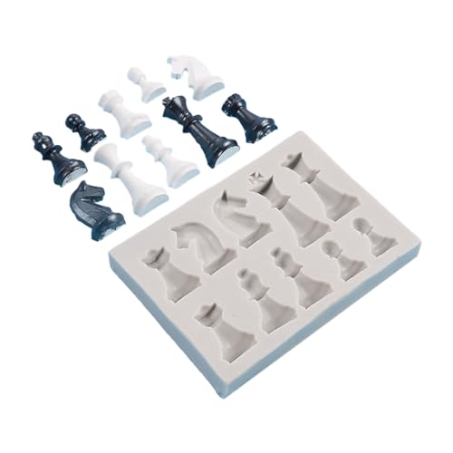 3D International Schach-Silikonformen, Epoxidharz, Gießformen, Schmuckherstellung, Werkzeuge für Familienfeiern, Brettspiele, Epoxidharz-Formen, einzigartige leichte Grundform von jebyltd