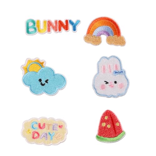 6 PCs Bestickte Flecken Cartoon Kaninchen Die Eisen Auf Applique Nähen Für Kleidung Nähen 6 PCs Bestickte Flecken Cartoon Kaninchen Die Eisen Auf Applique Nähen Für Kleidung Nähen von jebyltd