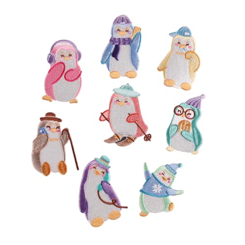8 PCs Bestickte Flecken Pinguine Eisen Auf Flecken Applique Nähen Cartoon Animal Nähen Sie 8 PCs Bestickte Flecken Pinguine Eisen Auf Flecken Applique Nähen Cartoon Animal Nähen Sie von jebyltd