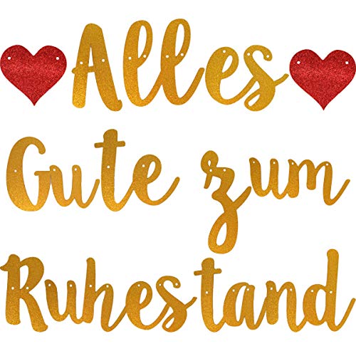 Endlich Ruhestand Girlande Rente Banner Alles Gute zum Ruhestand für Renter Party Rente Abschiedsfeier Pension Senior Privatmann von jenich