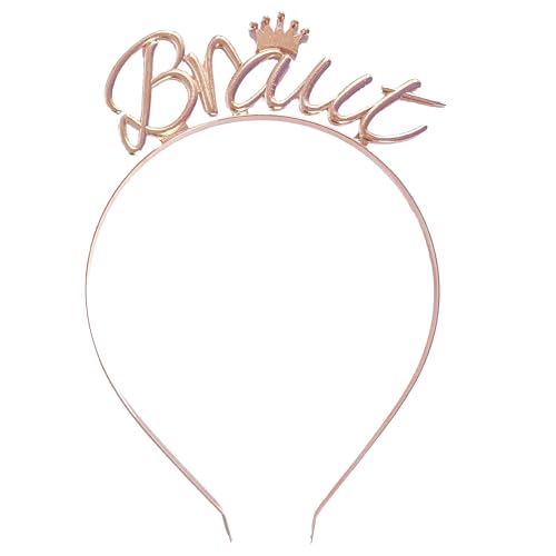 JGA Frauen deko Junggesellinnenabschied Accessoires Frauen JGA Haarreif Braut JGA Accessoires Frauen Braut Haarschmuck Haarreif Bride to be Tiara Rosegold Braut für JGA Hen Party Bachelorette Party von jenich