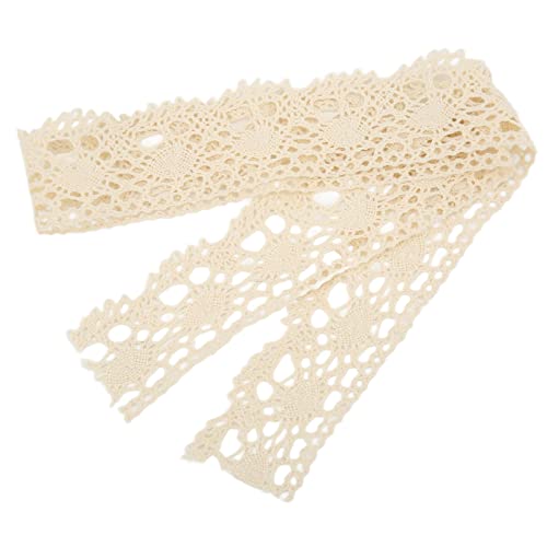 Spitze Band Net 4cm Breite DIY Trim Zubehör Tischdecke Exquisite Dekoration 10 Yards Feine Stricken Weiß Spitze (Beige) von jerss