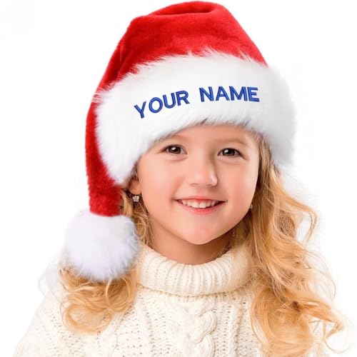 Personalisierte Weihnachtsmütze, personalisierte Weihnachtsmütze, Familien-Weihnachtsmannmütze, personalisierbare Weihnachtsmützen von jfs