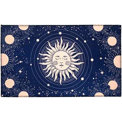 jianpan Rechteck Altartuch - Rechteck Sun & Altar Tuch,Sun & Hexerei Astrologie Leinen Tapisserie Altartuch für Tischdeckendekoration, passend für Tarotkartenliebhaber, Psychologen, Zauberer von jianpan