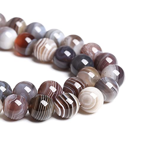 10 mm 38 Stück natürliche Edelsteine, Botswana Sardonyx Achat Perlen für Schmuckherstellung DIY Armband von jiejinyu