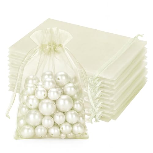 jijAcraft Creme Organzasäckchen 10x15cm: Geschenksäckchen mit Zugban Transparent Schmucksäckchen 50 Stück Organza Beutel Hochzeit zum Befüllen Geschenk Bonbon jijAcraft Creme Organzasäckchen 10x15cm: Geschenksäckchen mit Zugban Transparent Schmucksäckchen 50 Stück Organza Beutel Hochzeit zum Befüllen Geschenk Bonbon von jijAcraft