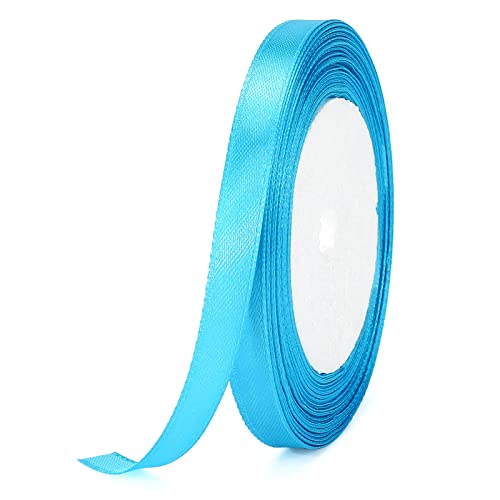 jijAcraft Satinband Blau 10mm Schleifenband Dekoration Hochzeit Weihnachten, 22m Dekoband Blau, Geschenkband Blau Dekoband für Weihnachten, Taufe, Hochzeit, Geschenkverpackung von jijAcraft