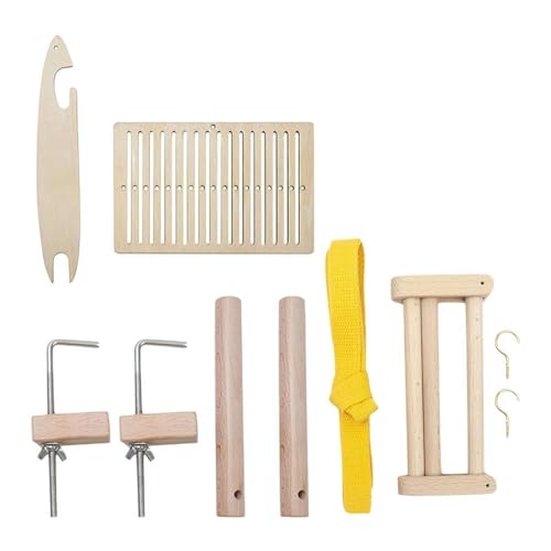 jileijar Warping Pegs and Clamp, Peg Loom Warping Clamp Weaving Loom Craft Tool Clips, Multipurpose Warping Pegs and Clamp Kits for Beginners von jileijar