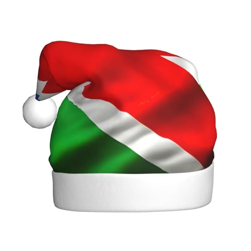 jingong Weihnachtsmütze, Motiv: Costa Rica-Flagge, 1 Druck, festliche Kopfbedeckung, Winter-Accessoire, Partyzubehör von jingong