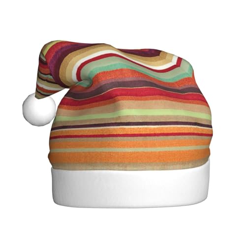 jingong Weihnachtsmützen mit Regenbogen-Aufdruck, festliche Kopfbedeckung, Winter-Accessoire, Partyzubehör von jingong