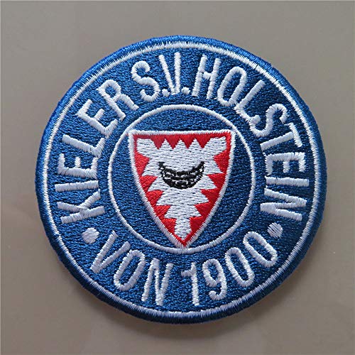 jingtongda 2 Stück Kiel Holstein Aufnäher Patch Football Fussball Soccer Club Iron on bügelbild aufbügler Badge von jingtongda