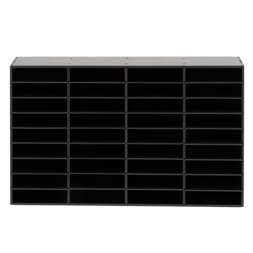 jiongcln Briefablage 36 FäCher PVC Board 100 * 30 * 61cm Literatur-Organizer Schreibtisch-Aktenhalter Büro-Briefkasten Speicher Schublade für Büro Zuhause Schule Schwarz von jiongcln