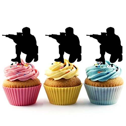 Innovedesire Paintball Commando Kuchenaufsätze Hochzeit Geburtsta Acryl Dekor Cupcake Kuchen Topper Stand für Kuchen Party Dekoration 10 Stück Innovedesire Paintball Commando Kuchenaufsätze Hochzeit Geburtsta Acryl Dekor Cupcake Kuchen Topper Stand für Kuchen Party Dekoration 10 Stück von jjphonecase