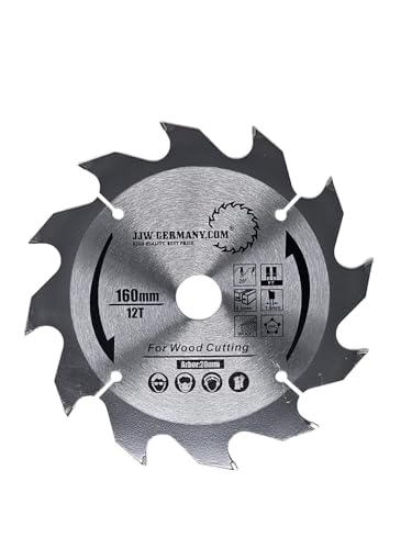 HM - Sägeblatt 160 x 2,6 x 20 Z= 12 WZ für Bosch, Mafell, Festool Handkreissägen von jjw-germany