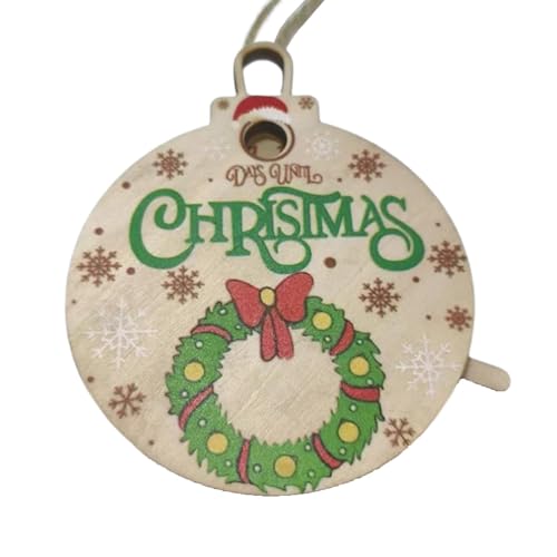 jlceh Countdown to Christmas Ornament - Countdown Adventskalender Dekorationen - Tragbare Holz Weihnachten Countdown Kalender Ornament für Weihnachtsbaum Wand von jlceh