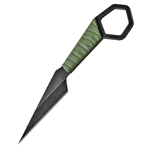 joa Outdoor feststehende Gerade Festes messer leicht kleine schwarz stahl Jagdmesser scharf camping gegen messer Grün Gürtelmesser survival multitool edc neck knife messer mit Scheide von joa