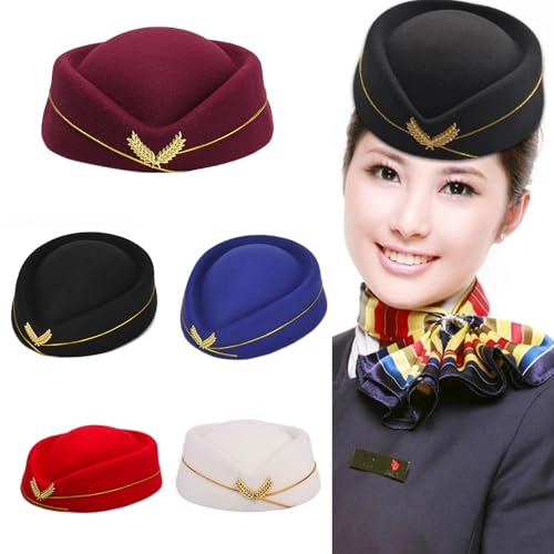 jojnsha Stewardess Hut Air Hostesses Hut Damen Party Hüte Kostüm Cosplay formelle Uniform Caps Zubehör von jojnsha