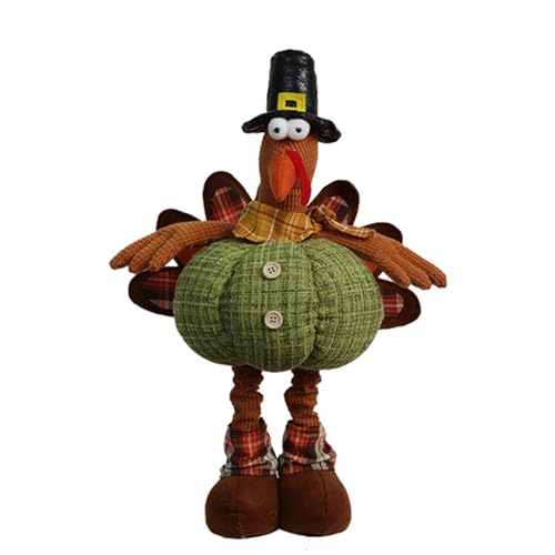 jojnsha Truthahnpuppen Teleskopbein Truthahnpuppen für Thanksgiving Day Home Schreibtisch Regal Dekoration Ernte Festival Party Supplies von jojnsha