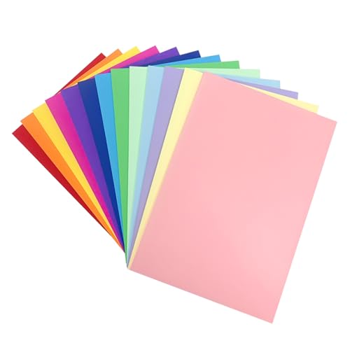 50 Blatt farbiges Papier, farbiges Papier, farbiges handgefertigtes Faltpapier, Karton für Kinder, Erwachsene und Anfänger von jojobasec